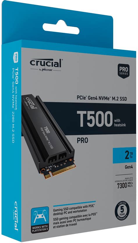 Crucial T500 2TB Gen4 NVMe M.2 Internal Gaming SSD, Up to .